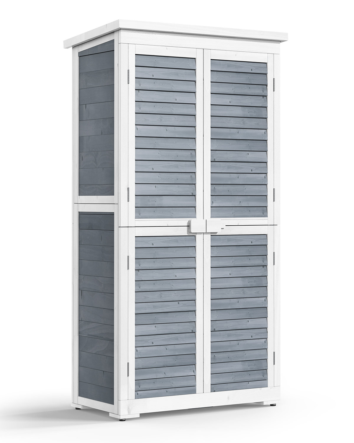 Aiho 3 ft. W x 1.5 ft. D Solid Wood Vertical Storage Shed & Reviews | Wayfair