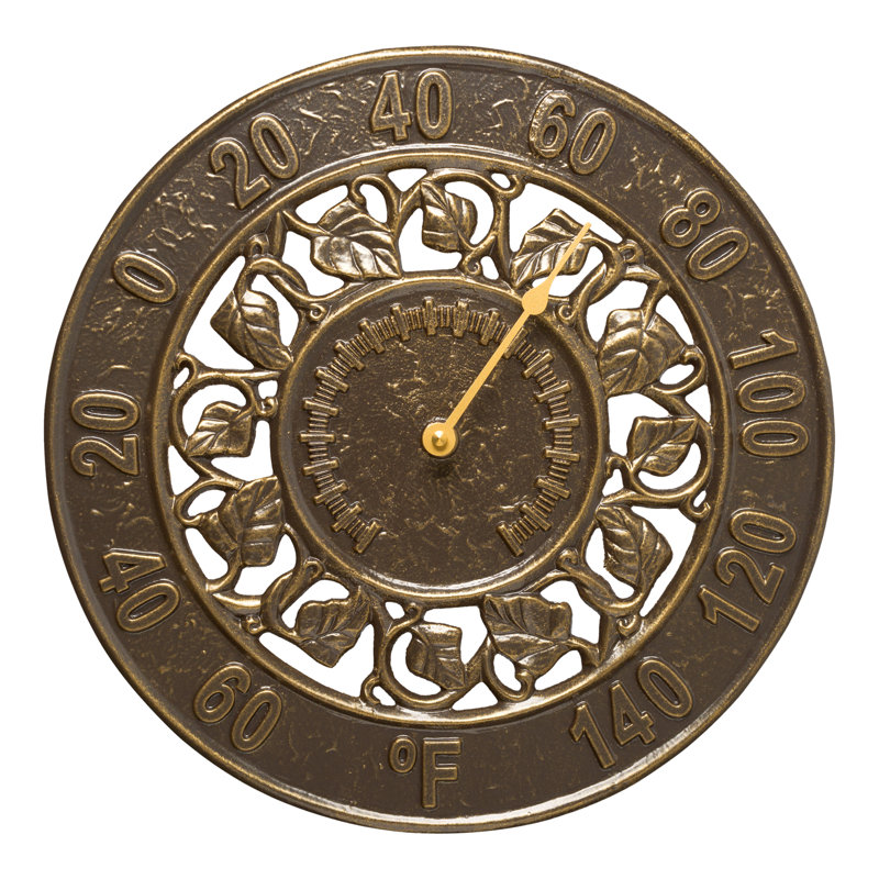 Ivy Silhouette Thermometer, French Bronze