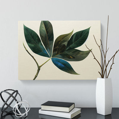 Serene Leaf - Wrapped Canvas