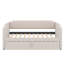 Lit de jour simple revêtu de velours avec lit gigogne escamotable-1159588680