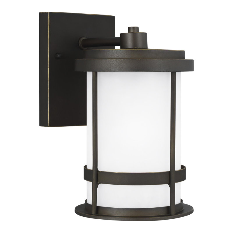 Petite lanterne murale d'extérieur Wilburn , Bronze antique, H 10,25 po x l 6 po x P 6 po, 60 W