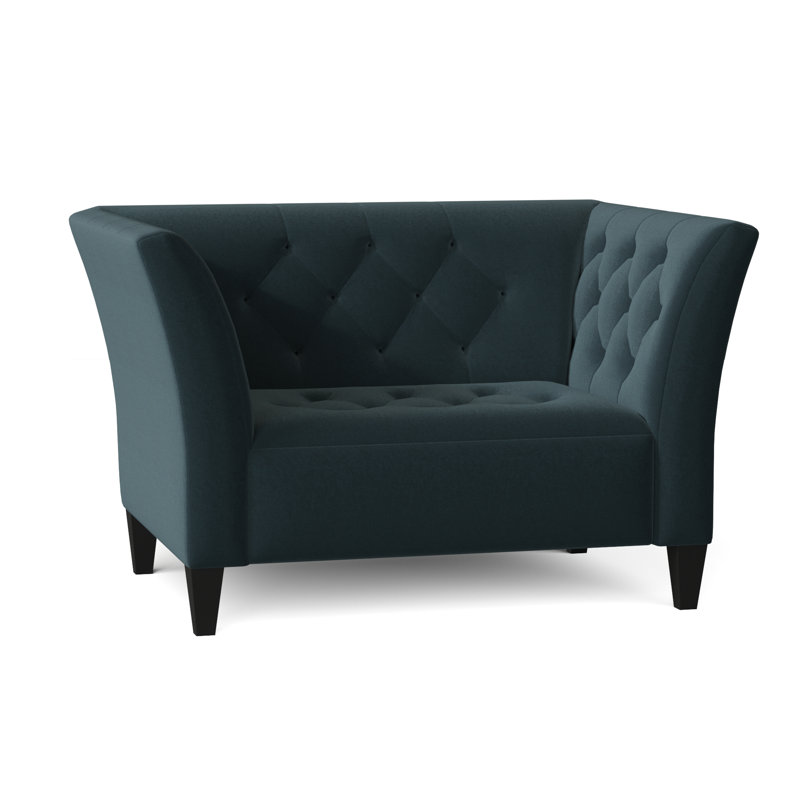 Carruth Upholstered Armchair, Gypsy Teal Performance Microfiber