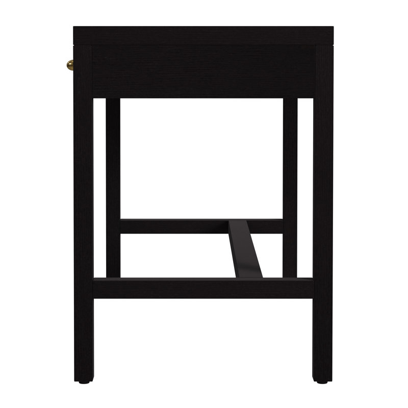 Nora 40 in. W Rectangular Wood 2 Drawer Writing Desk, Antique Coffee