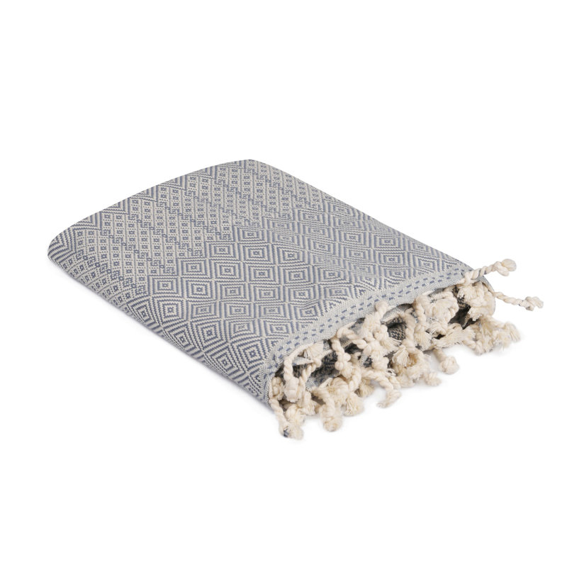Serviette de plage 100% coton Lawlor, Bleu