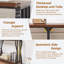 Canapé console, canapé extra long de 70,9 po avec rangement à 2 niveaux. Brun rustique