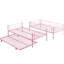 Lit superposé en métal avec lit gigogne rose - option de chambre à coucher moderne, économie d'espace efficace, structure en acier pour la durabilité, performance silencieuse et stable, grande capacité de charge, sécurité des escaliers sécuritaires, lit simple