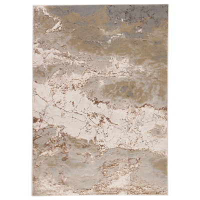 SAMPLE-Maslynn Abstract Gray/Brown Area Rug - 1'6"x1'6"