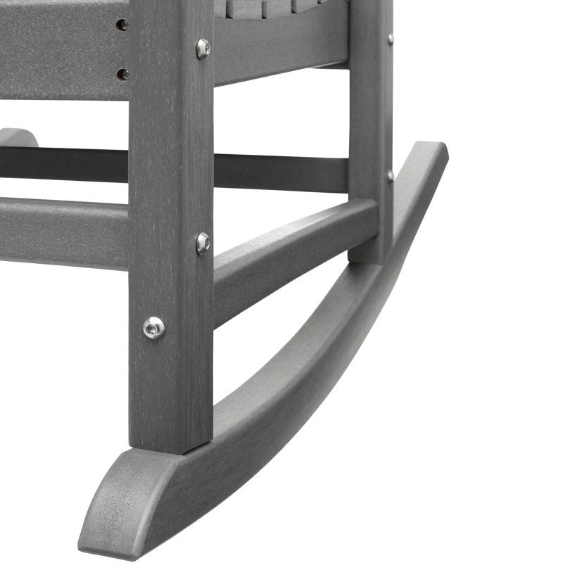 Aulika Outdoor HDPE Patio Rocking Chairs, Gray