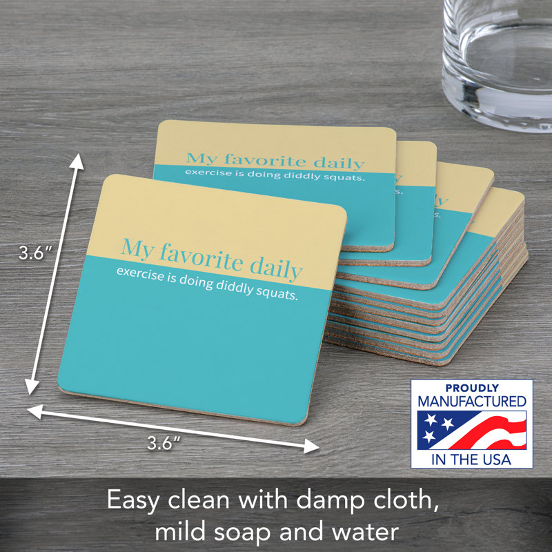 Cork Square 12 Piece Coaster Set