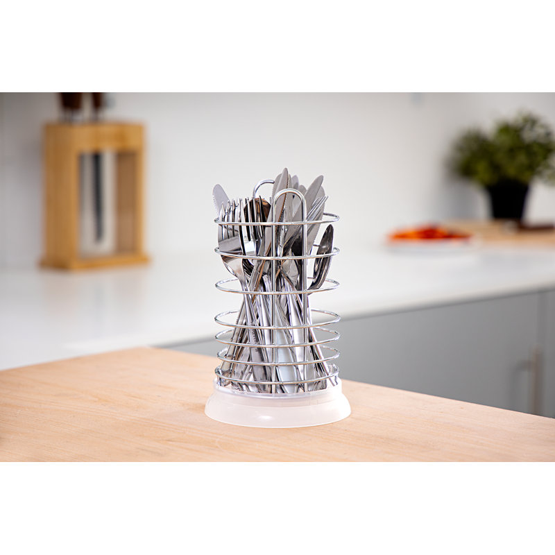 Stainless Steel Oval Utensil Crock