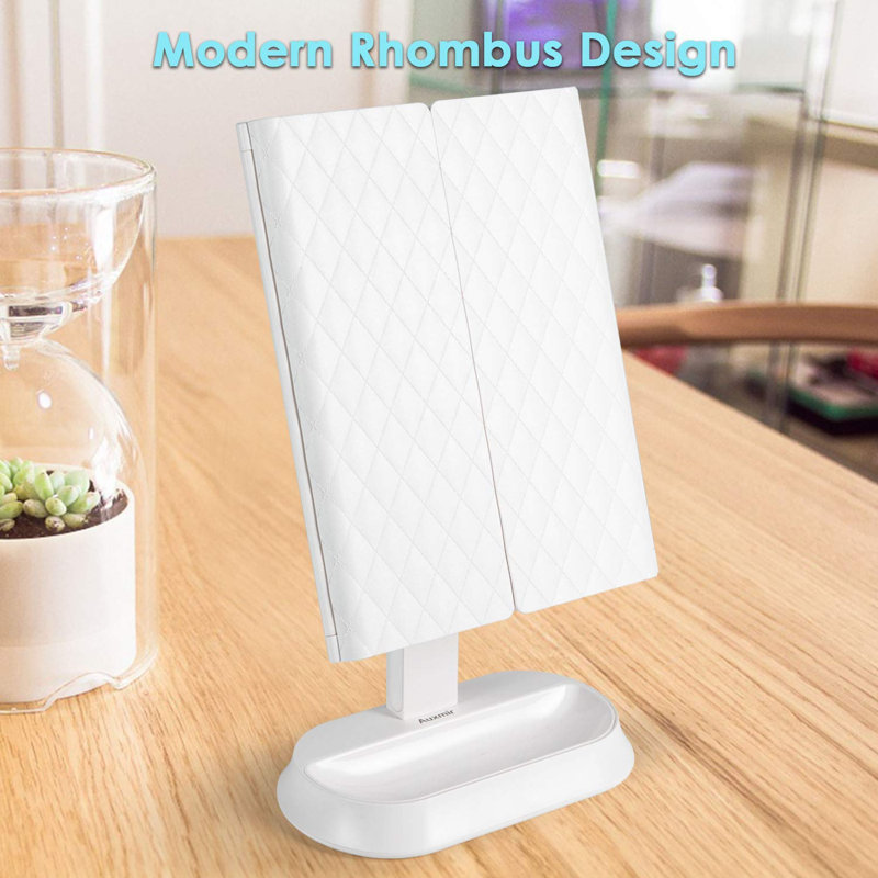 Froy Plastic Flat Freestanding Makeup / Shaving Mirror with Drawers