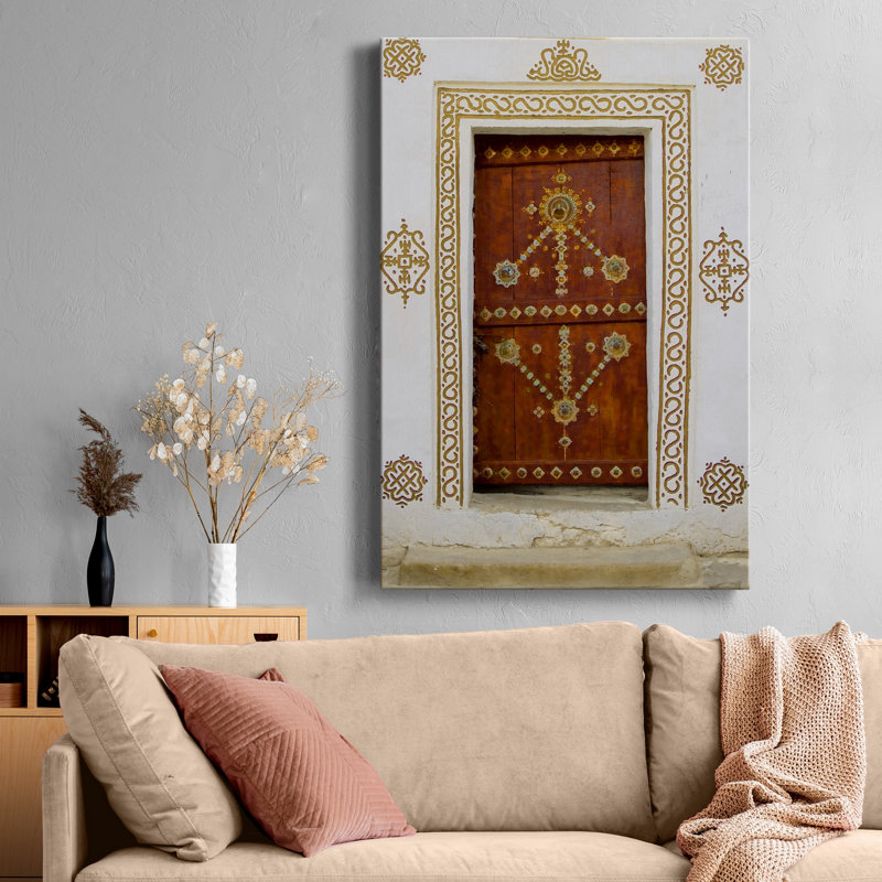 Impression d’art graphique sur toile tendue avec porte oasis, H 36 po x l 24 po x P 1 po