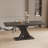 Dining Table, Multifunctional Extendable Console Table With Sturdy X-Base