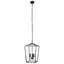 Luminaire lanterne suspendu carré 3 lumières Carlyle