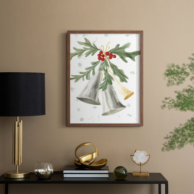 «Christmas Holiday Art», reproduction encadrée en bois massif