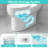 Sarlai 1.6 GPF Elongated 15.75 Comfort Height Chair Height Floor Mounted One-Piece Toilet with Seat Included