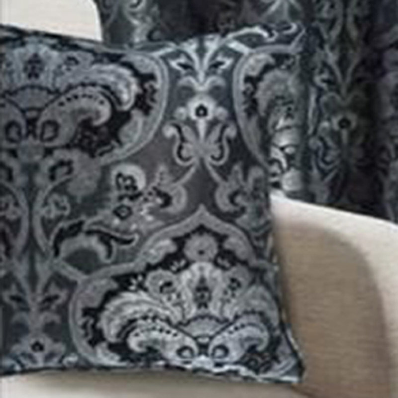 Pilarcitos Floral Square Euro Pillow Cover, Grey, 45 x 45cm