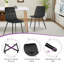 Nero Upholstered Dining Chairs With Metal Legs-814270873