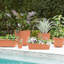 Jardinière intérieure / extérieure en plastique recyclé Dayton avec soucoupe attachée-1236818562-1236818573