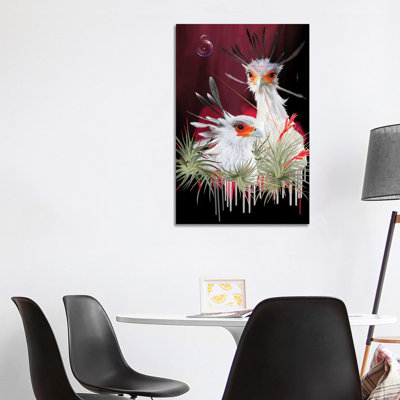 Secretary Birds by Nettsch - Wrapped Canvas Gallery-Wrapped Canvas Giclée