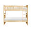 Lit superposé simple au-dessus de simple avec boîtes de rangement Finition en pin naturel Échelle robuste Mobilier de chambre à coucher transitionnel en bois 1pc