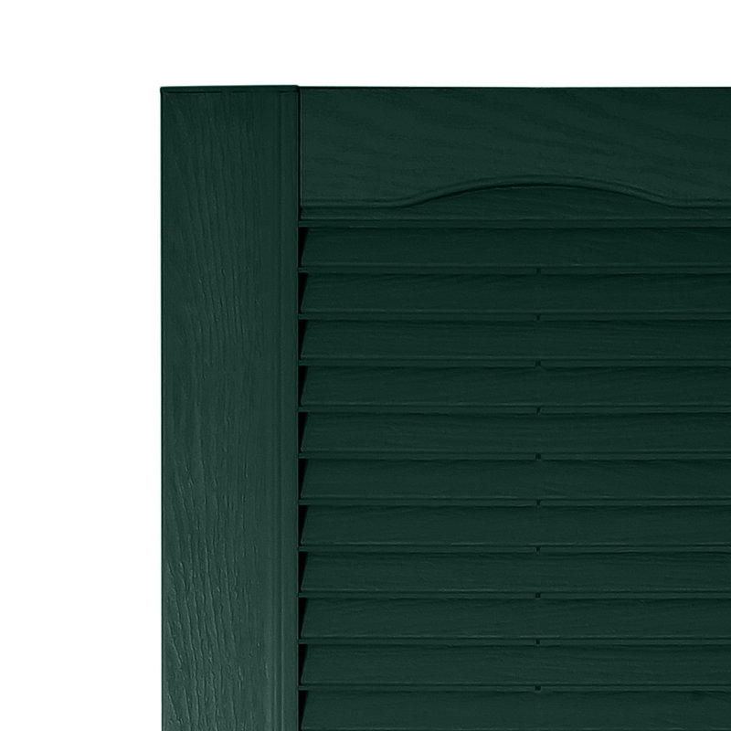 Custom Louvred Shutter with Cathedral Top, 16.25", Pine Green, 39"