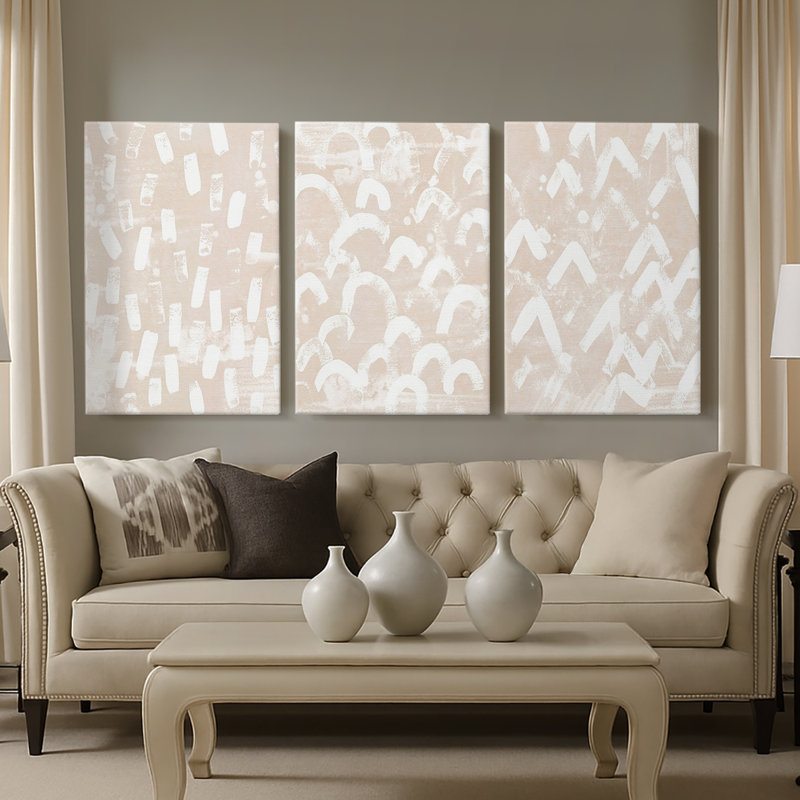 Earth Earth I - Toile tendue avec châssis sur mesure - 3 pièces, H 12 po x l 24 po