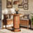 39.4" H Round Dining Table, Small Kitchen Bar Table with Footrest for Dining Room, Pub, Bar-1760716166