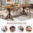 Dariusz Farmhouse Dining Table, Kitchen Rectangular Large Rustic Dinner Table, Adjustable Leg For Dining Living Room-15773194-14021329-14021331