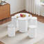 Round Pedestal Dining Table with 4 Stools-1059758689