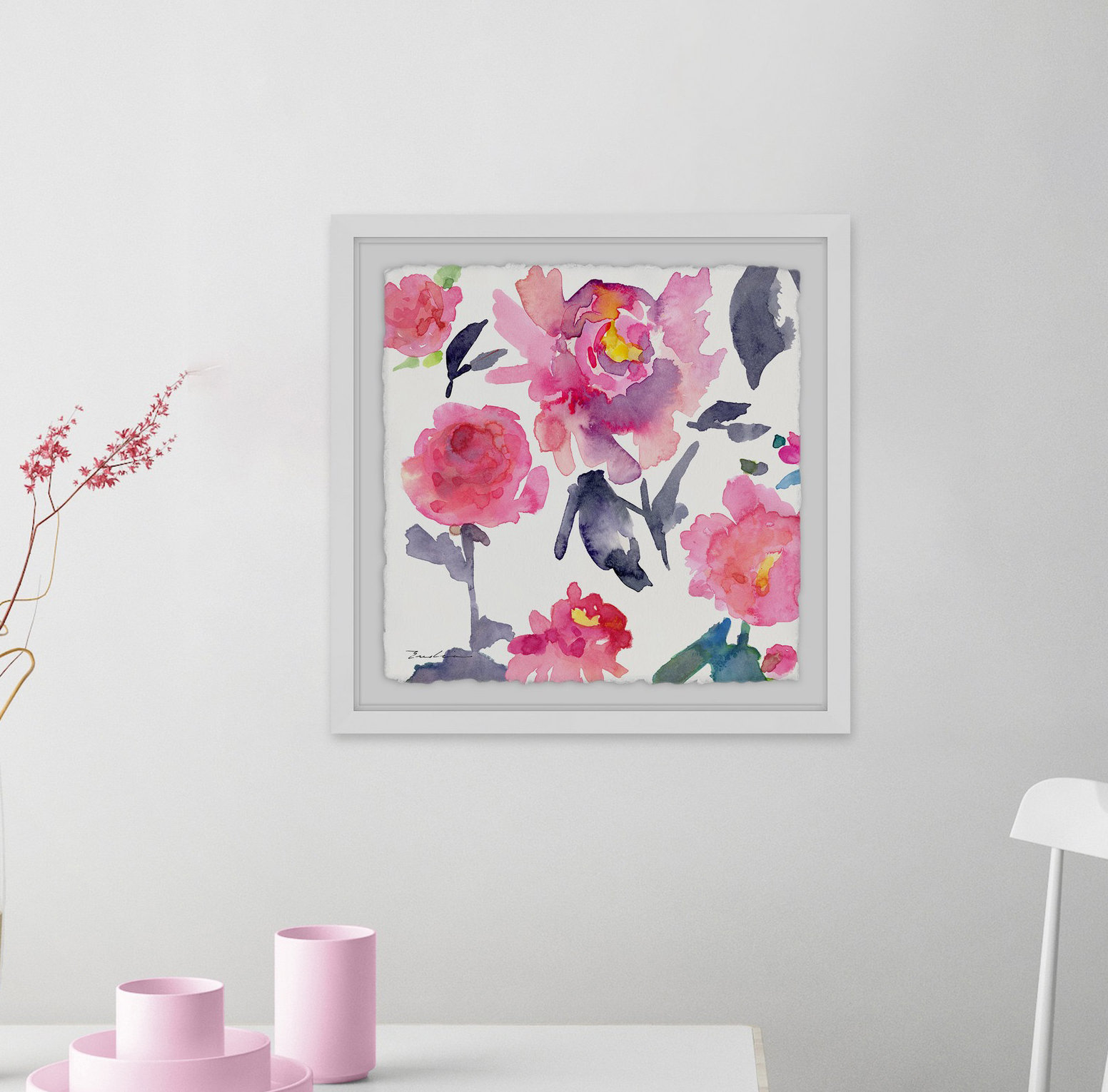 Ebern Designs Pink Peonies by Evelia - Picture Frame Print | Wayfair