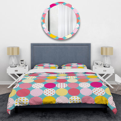 Ensemble de housse de couette en microfibre rose / orange 2 pièces