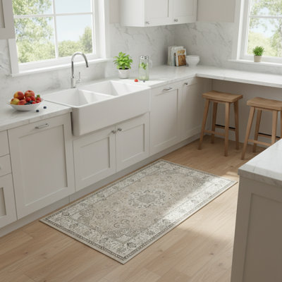 Tapis d'entrée lavable 2 pi x 3 pi Tapis de sol intérieur antidérapant pour la cuisine, la salle de bain, le salon et la chambre à coucher