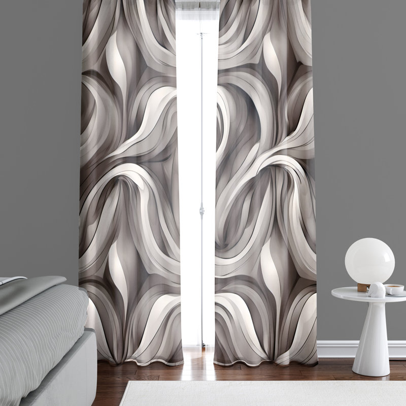 Semi Sheer Curtain Pair, 40" W x 61" L