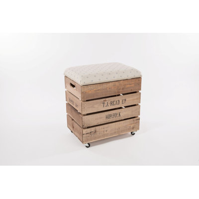 Theodosia Upholstered Counter Stool with Solid Wood Frame
