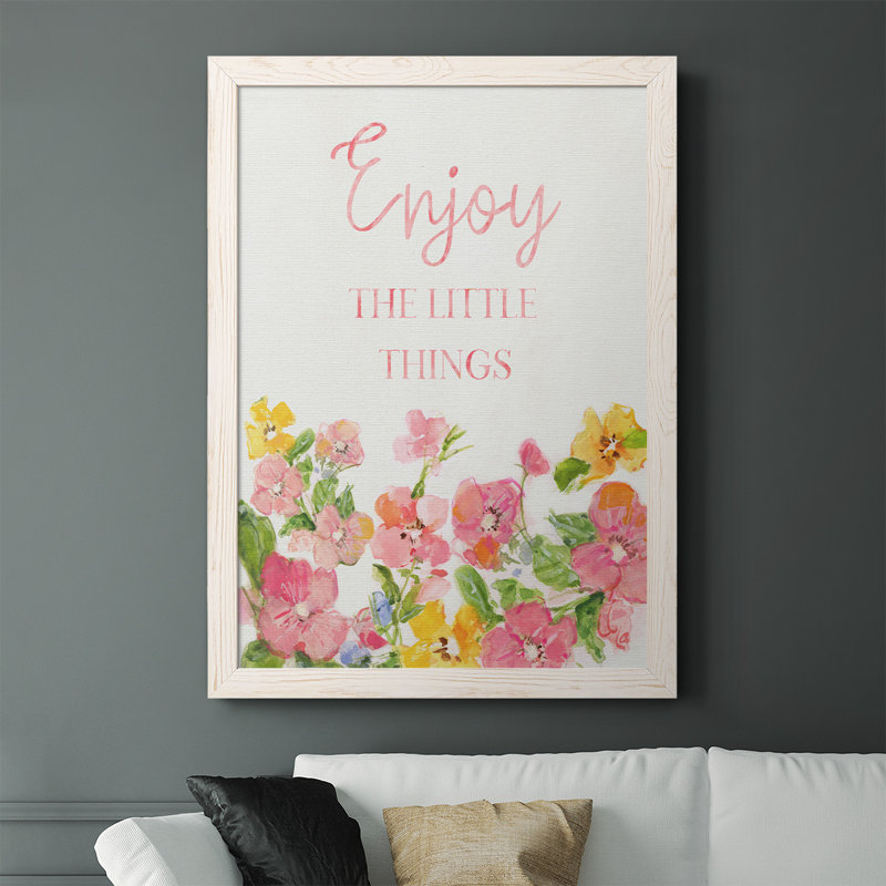 «Little Things», reproduction sur toile encadrée, Cadre blanc, H 43,5 po x l 31,5 po x P 1 po