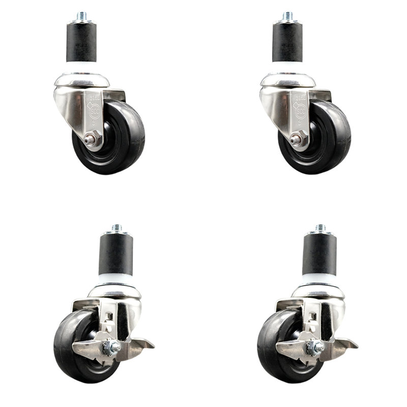 Ensemble de roulettes extensibles en caoutchouc souple