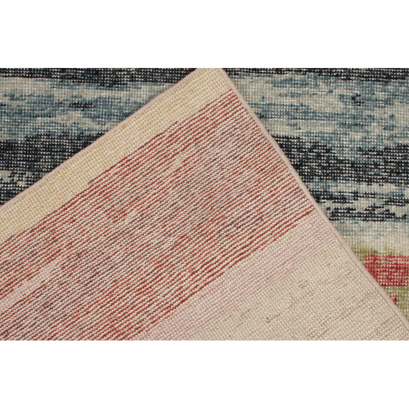 Distressed Homage Wool Abstract Area Rug, Runner 2'6" x 10'