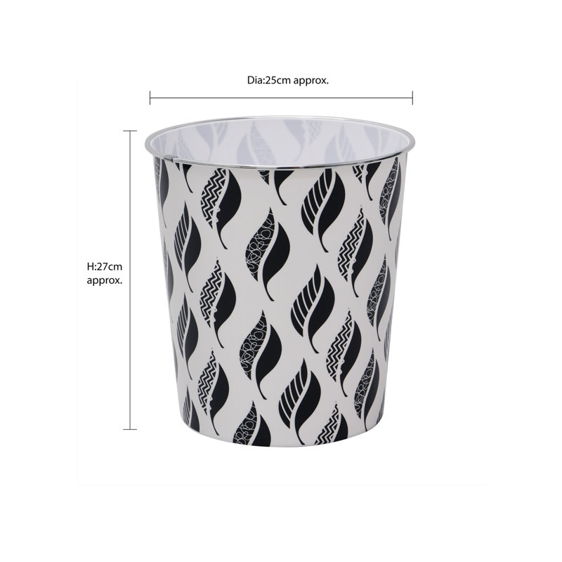 JVL Polypropylene WITH SILVER METAL TRIM ON TOP Bin