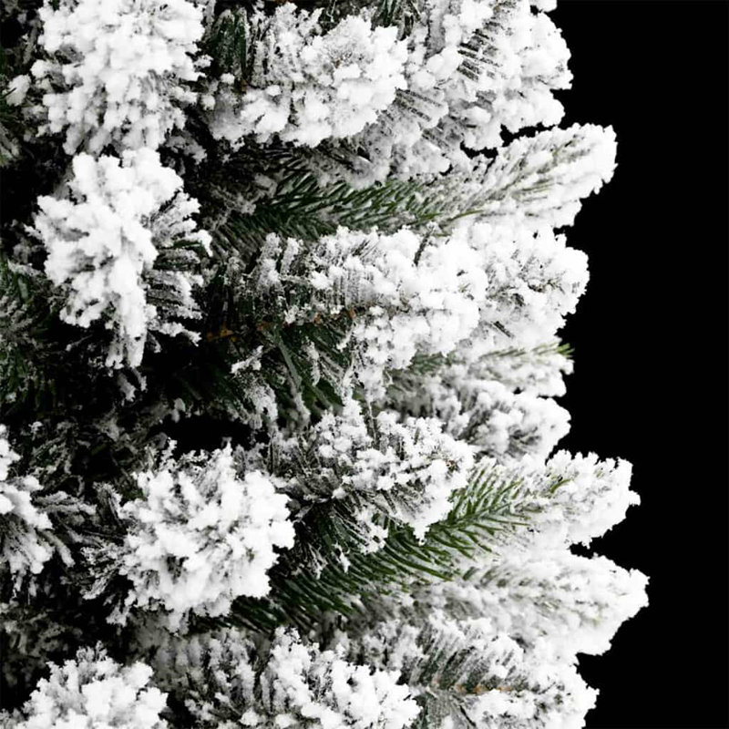 vidaXL Artificial Christmas Tree with 300 LEDs with Stand, White/Grey, 5.91 ft