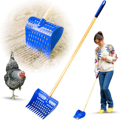 The Coop Scoop® Original 2-in-1 Chicken Poop Scooper & Rake Made in The USA, Patented, Durable Sand Sifting Litter Shovel, For Chicken Coops & Small Farm Animals