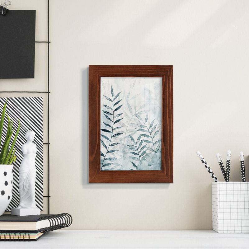 Bamboo Whisper I - Impression encadrée avec verre, H 7 po x l 5 po x P 1 po, Châtaigne