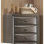 Commode de style transitionnel 1pc Poignées ovales à 5 tiroirs-729351100