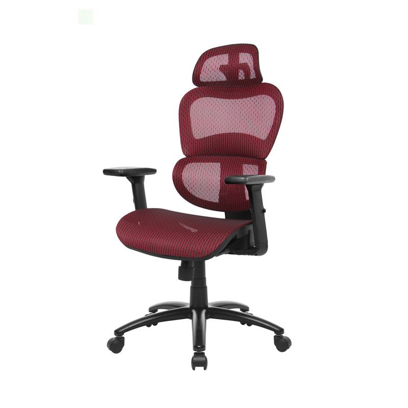Chaise ergonomique en filet avec accoudoirs 3D