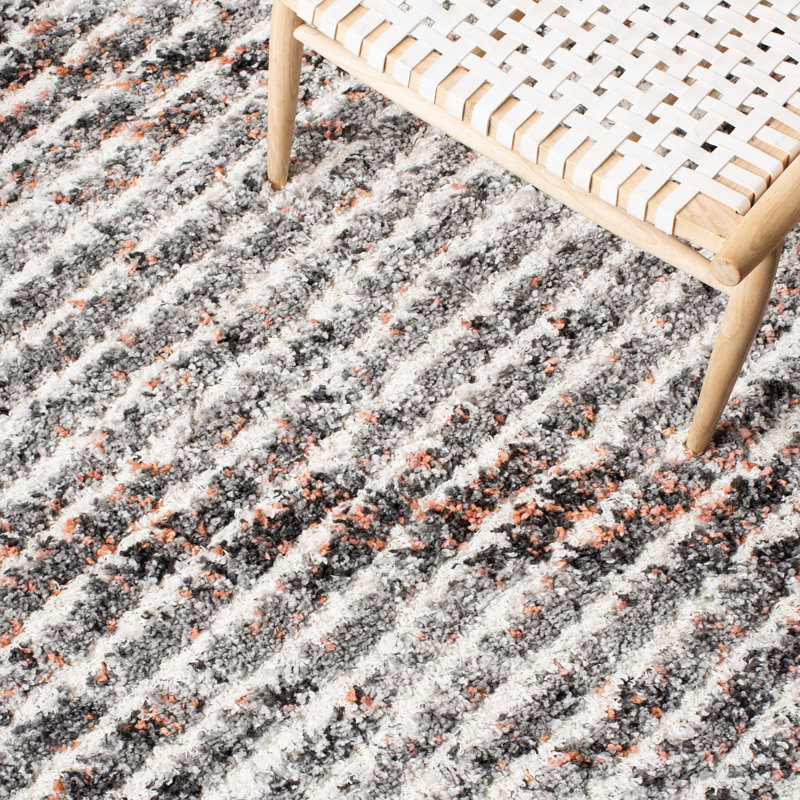 Reynoso Shag Performance Abstract Rug, Square 6'7"