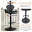 Tabourets de bar réglables en hauteur revêtus de polyuréthane rembourrés avec base en métal et repose-pieds pour îlot de cuisine, bar et pub-1448032294-1448032289