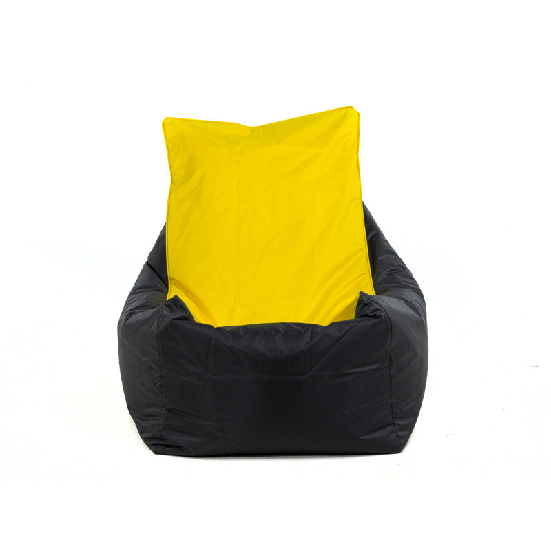 Outdoor Friendly Refillable Classic Bean Bag, Yellow/Grey