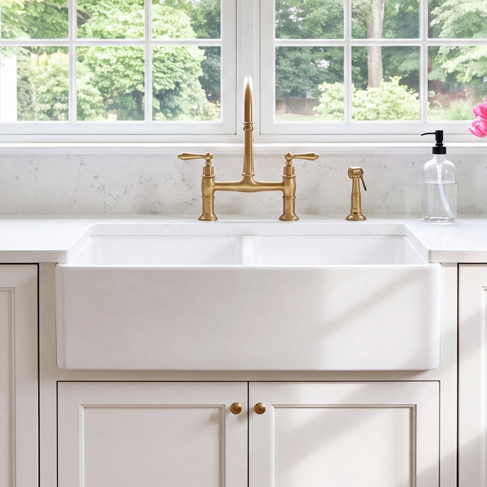 Lester 33" Double Basin Farmhouse Kitchen Sink