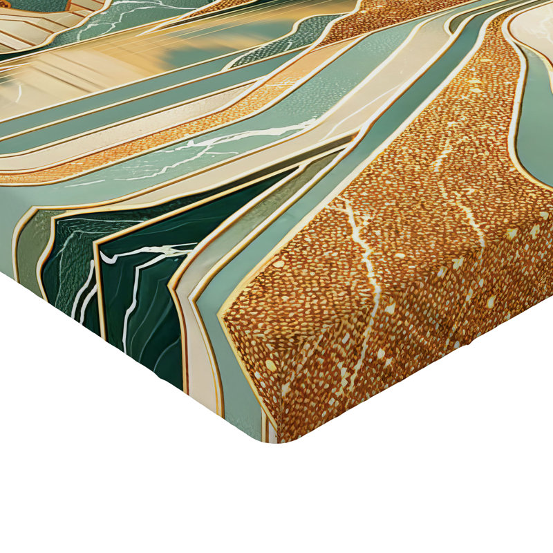 Drap-housse Ambesonne Mid Century, Drap-housse de taille simple