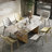 71'' Luxury Sintered Stone Top Dining Table, Modern Rectangular Kitchen Table for 6-8 People with Stainless Steel, Gold Base Dining Room Table for Living Room ( Table Only)-850415914-850415916